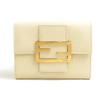 Fendi Trifold Wallet Beige/Gold