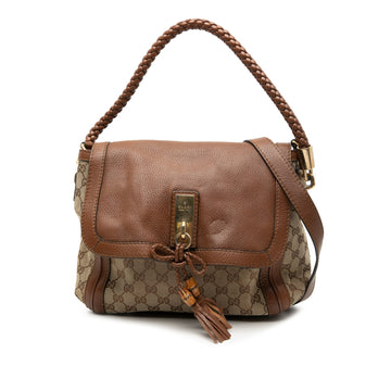 Gucci Gg Canvas Bella Flap Satchel Pre-
