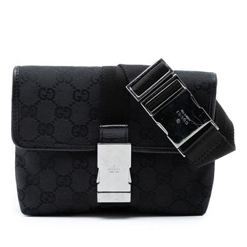 Gucci Gg Canvas Belt Bag Pre-Loved Black