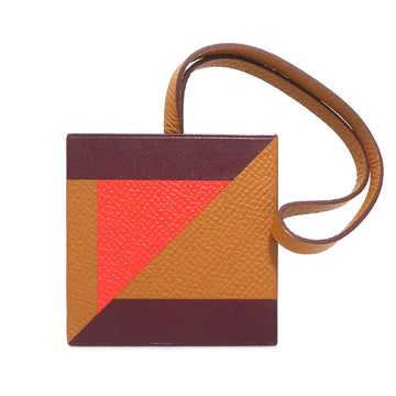 Hermes Charm Brown/Orange Leather -
