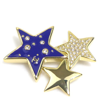 Chanel Cc Logo Star Motif Brooch