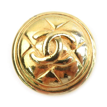 Chanel Cc Logo Brooch Gold Metal -