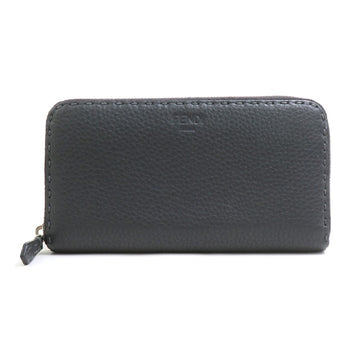Fendi Zip Around Long Wallet Gray