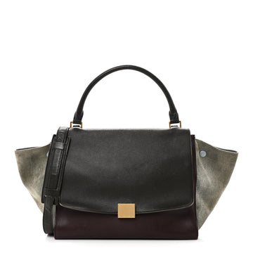 Celine Calfskin And Suede Small Tri-