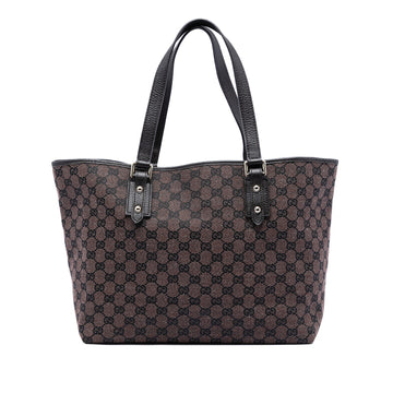 Gucci Gg Canvas Tote Pre-Loved Dark
