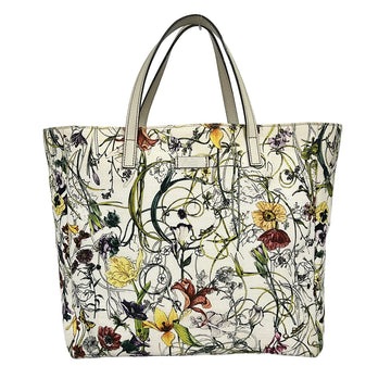 Gucci Flora Tote Bag Cream Green Multi
