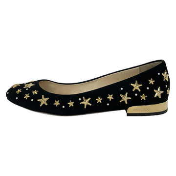 Jimmy Choo Shoes Black Gold Cream Suede