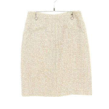 Chanel Coco Mark Tweed Skirt #38 Nylon