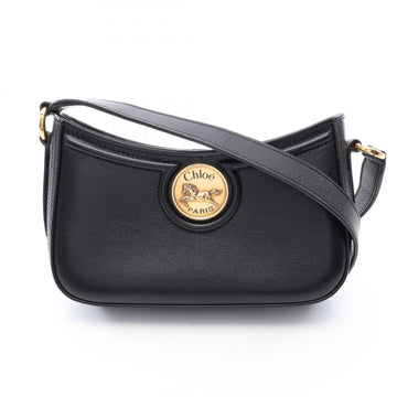 Chloe Horse Medal Shoulder Bag Leather