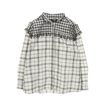 Louis Vuitton Stand Collar Check Ruffle