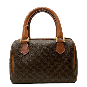 Celine Macadam Dark Brown Pvc Leather
