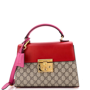 Gucci Padlock Top Handle Bag Gg Coated