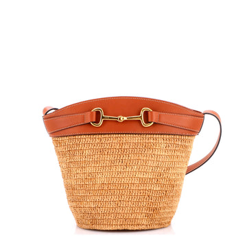 Celine Crecy Bucket Bag Raffia With