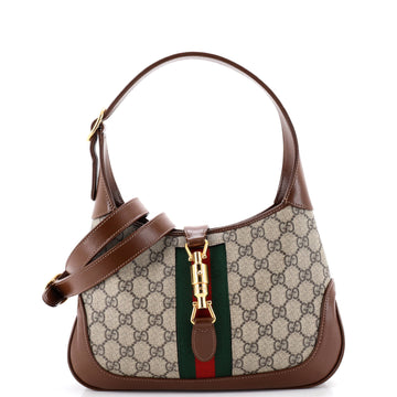 Gucci Jackie Hobo Gg Coated Canvas Small