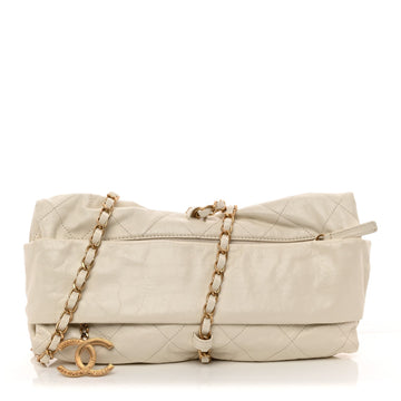 Chanel Calfskin Quilted Baluchon White