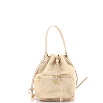 Prada Drawstring Bucket Bag Tessuto