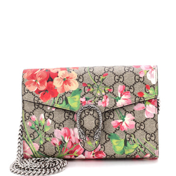 Gucci Dionysus Chain Wallet Blooms Print