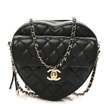 Chanel Lambskin Quilted Cc In Love Heart