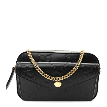 Gucci Calfskin Gg Super Mini Debossed