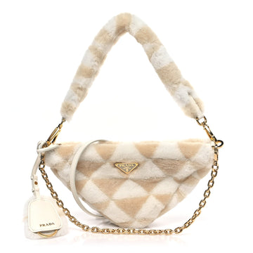 Prada Shearling Symbole Mini Triangle