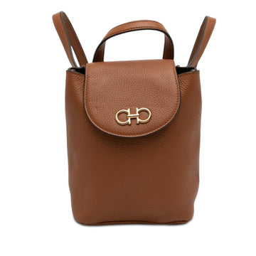 Ferragamo Mini Leather Double Gancini