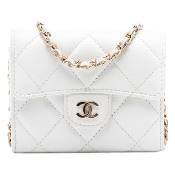 Chanel Cc Quilted Caviar Flap Card