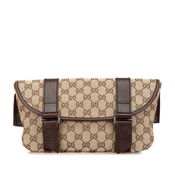 Gucci Gg Canvas Belt Bag Pre-Loved Dark