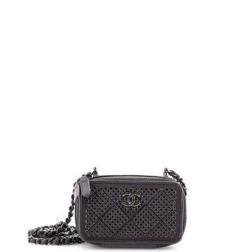 Chanel So Black Zip Around Vanity Clutch