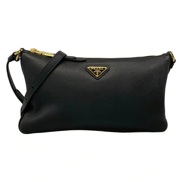 Prada Black Leather Shoulder Bag