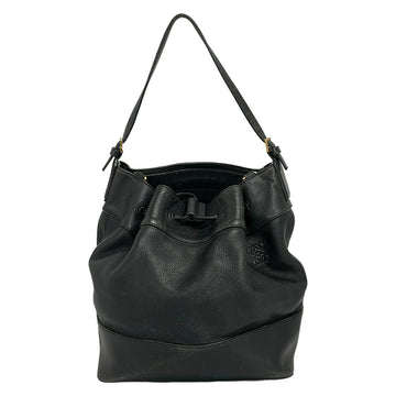 Loewe Black Leather Shoulder Bag