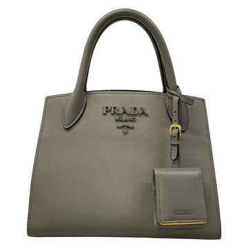 Prada Monochrome Bag Gray Leather