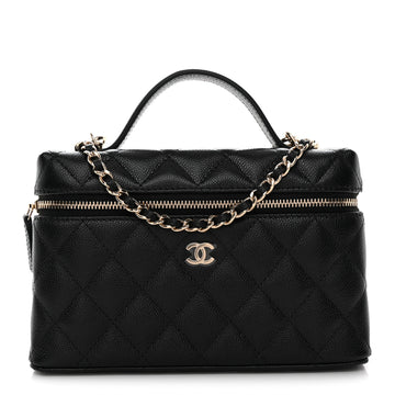 Chanel Caviar Quilted Top Handle Slim