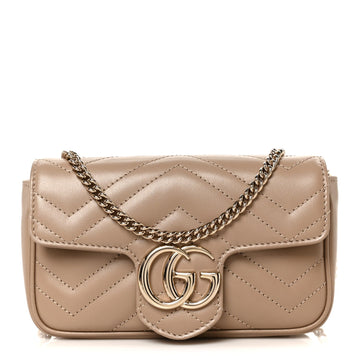 Gucci Calfskin Matelasse Super Mini Gg