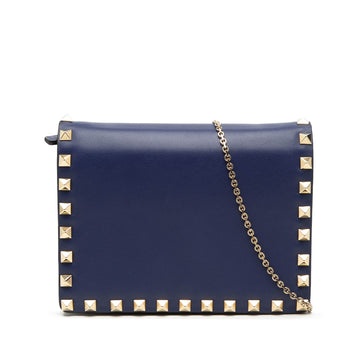 Valentino Leather Rockstud Chain Pouch