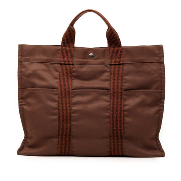 Hermès Canvas Herline Gm Pre-Loved Tote