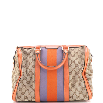 Gucci Vintage Web Boston Bag Gg Canvas