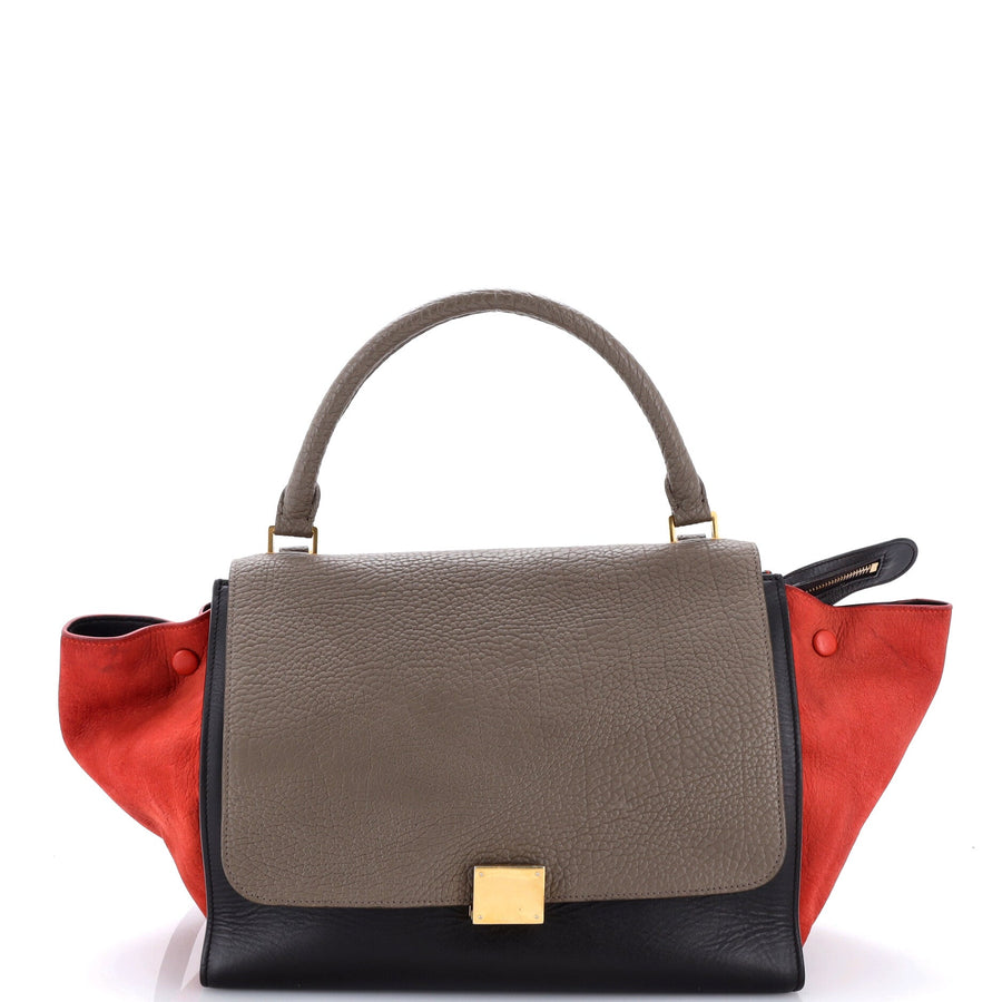Celine Tricolor Trapeze Bag Leather
