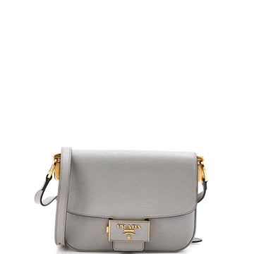 Prada Embleme Flap Bag Saffiano Leather