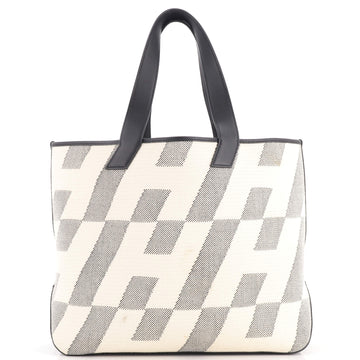 Hermes Cabas H En Biais Tote Canvas With