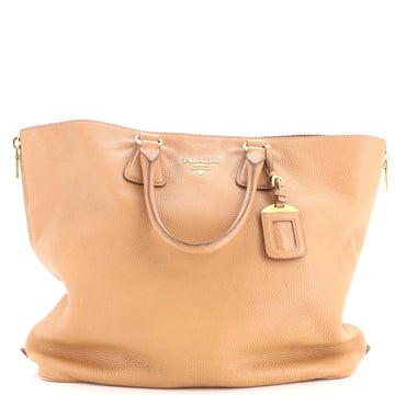 Prada Side Zip Convertible Tote Vitello