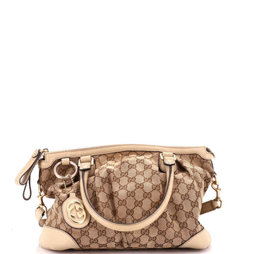 Gucci Sukey Top Handle Satchel Gg Canvas