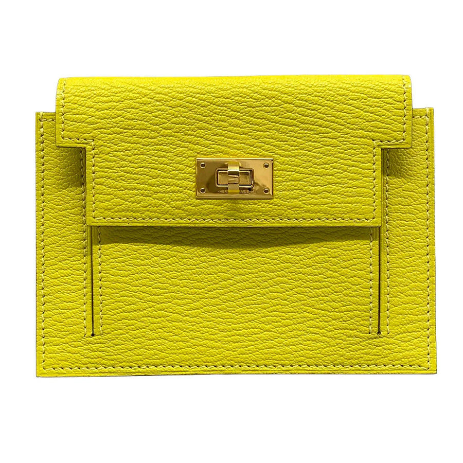 Hermes Kelly Pocket Compact Yellow