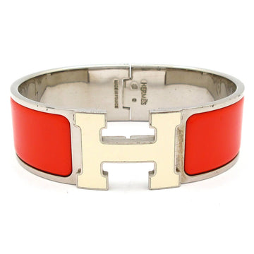 Hermes Clic Clac H Silver Orange Cream