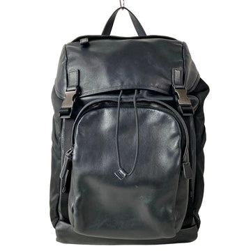 Prada Black Leather Nylon Backpack