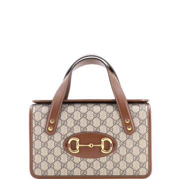 Gucci Horsebit Boston Bag Gg Coated