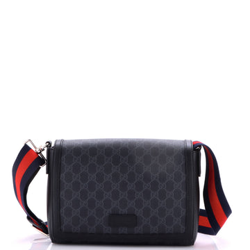Gucci Web Strap Flap Messenger Bag Gg