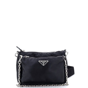 Prada Double Pouch Convertible Crossbody