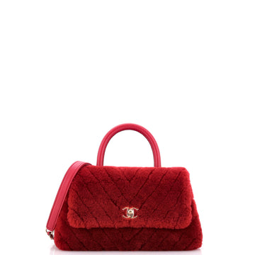 Chanel Coco Top Handle Bag Chevron