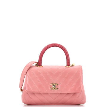 Chanel Coco Top Handle Bag Chevron