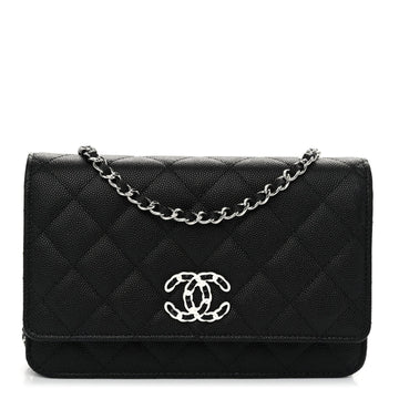 Caviar Quilted Chanel 19 Wallet On Chain